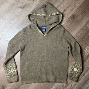 Newton Trading Co. |‎ Lambswool Embroidered Hooded Sweater
